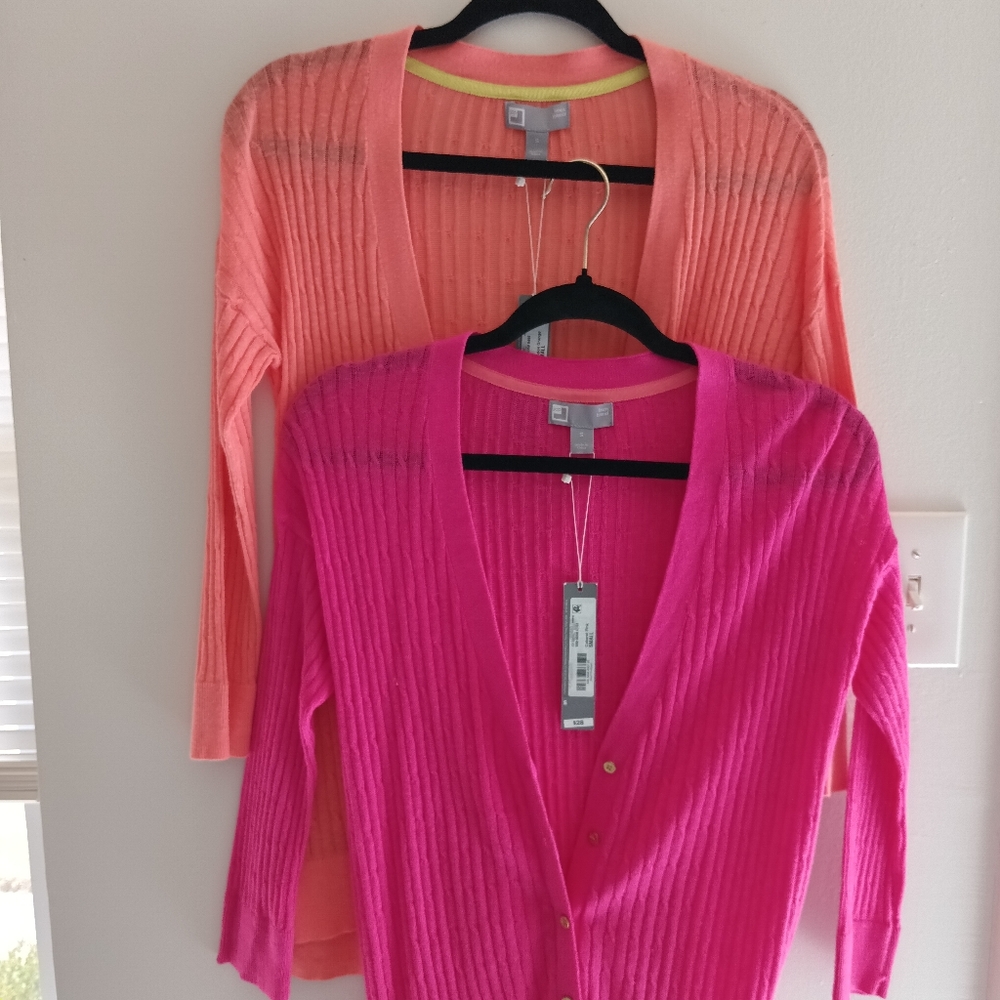 NWT, JCP Cardigan, pink, small